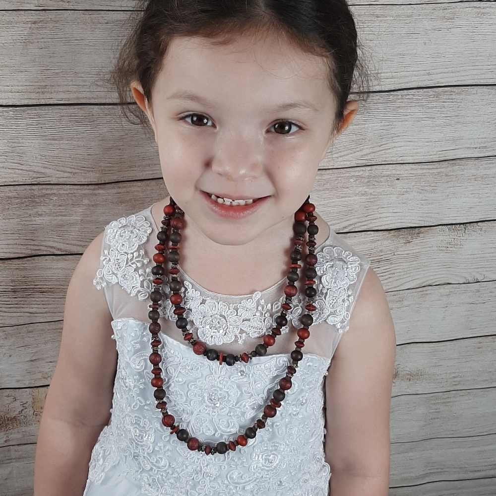 Black beaded necklace